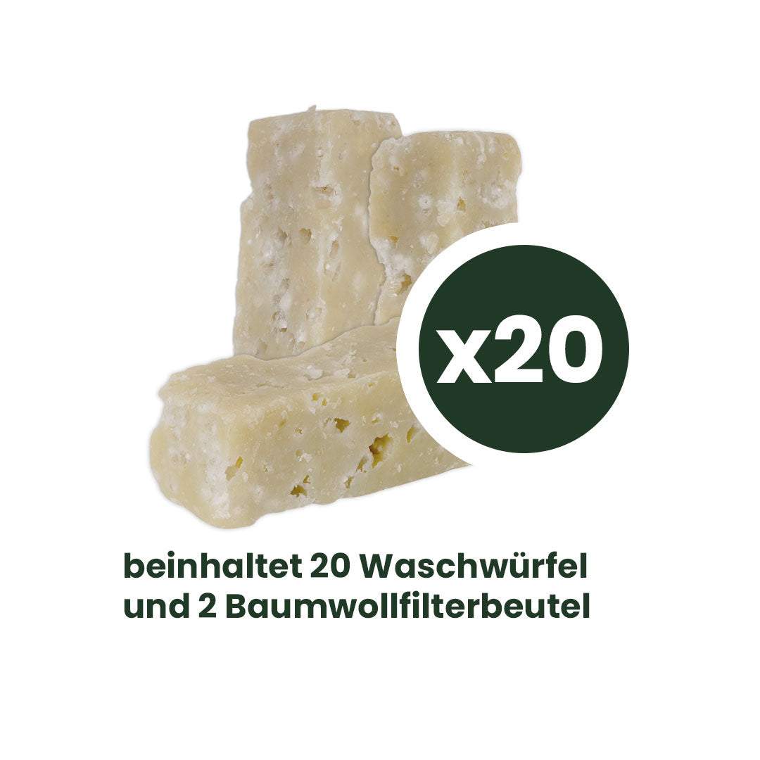 20 Waschwürfel, 100 Wäschen, 2 Verpackungen
