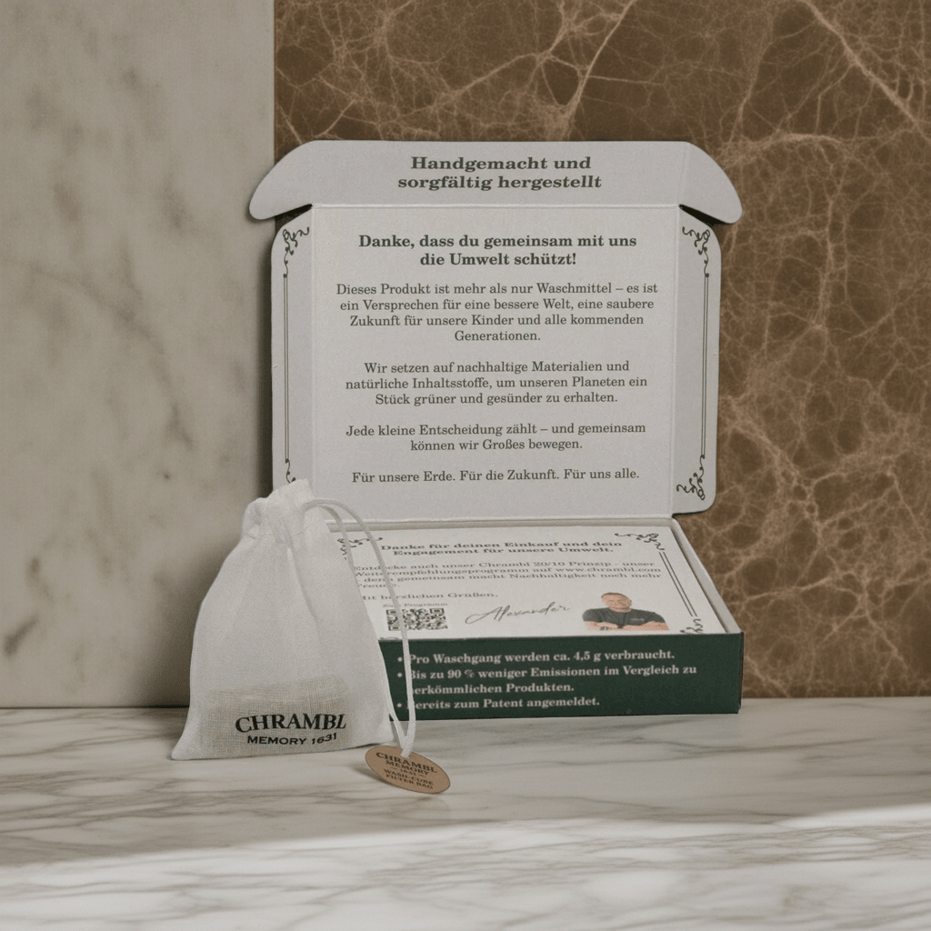 Chrambl® Vorratspaket – 150 Waschgänge (inkl. 3 gratis Baumwoll - Filterbeuteln) - Chrambl