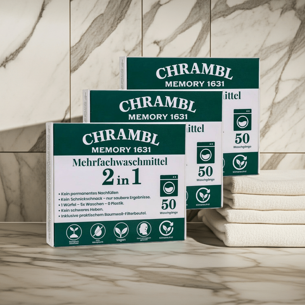 Chrambl® Vorratspaket – 150 Waschgänge (inkl. 3 gratis Baumwoll - Filterbeuteln) - Chrambl