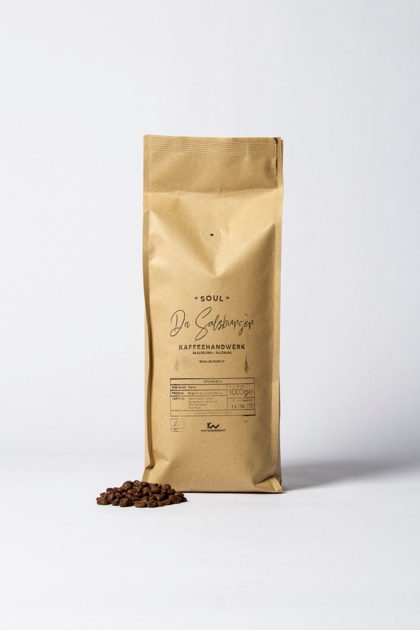 Da Salzburger Kaffee "SOUL" / 100% Bio Arabica / 2er Blend / 1kg - Chrambl