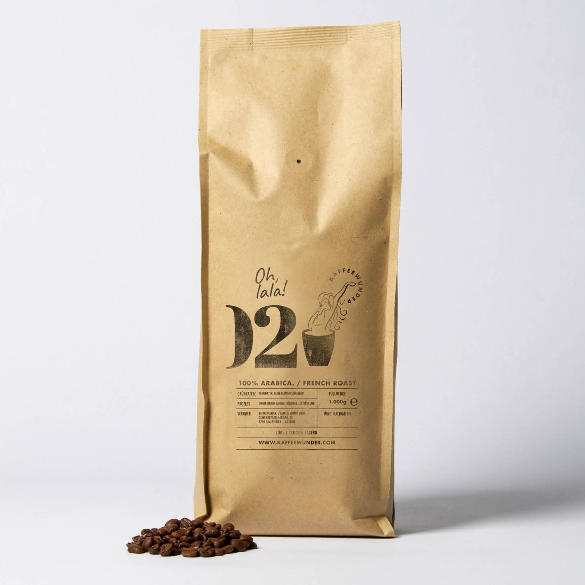 Kaffeewunder® Nr. 02 – 100% Arabica Kaffeebohnen / Medium Roast / 1kg - Chrambl