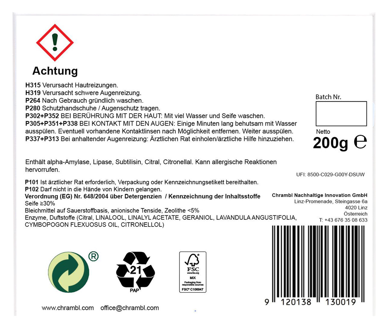 Starterpaket Chrambl® 2in1 – 10 Multi - Wasch Würfel für bis zu 50 Waschgänge mit Baumwoll - Filterbeutel - Chrambl