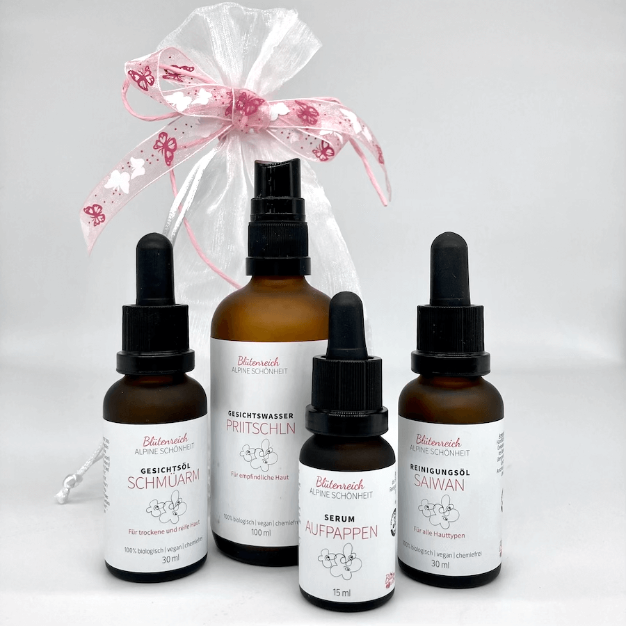 Bio-Gesichtspflege-Set Natürlich Schön PLUS | 4-Schritte-Intensiv-Routine - Chrambl