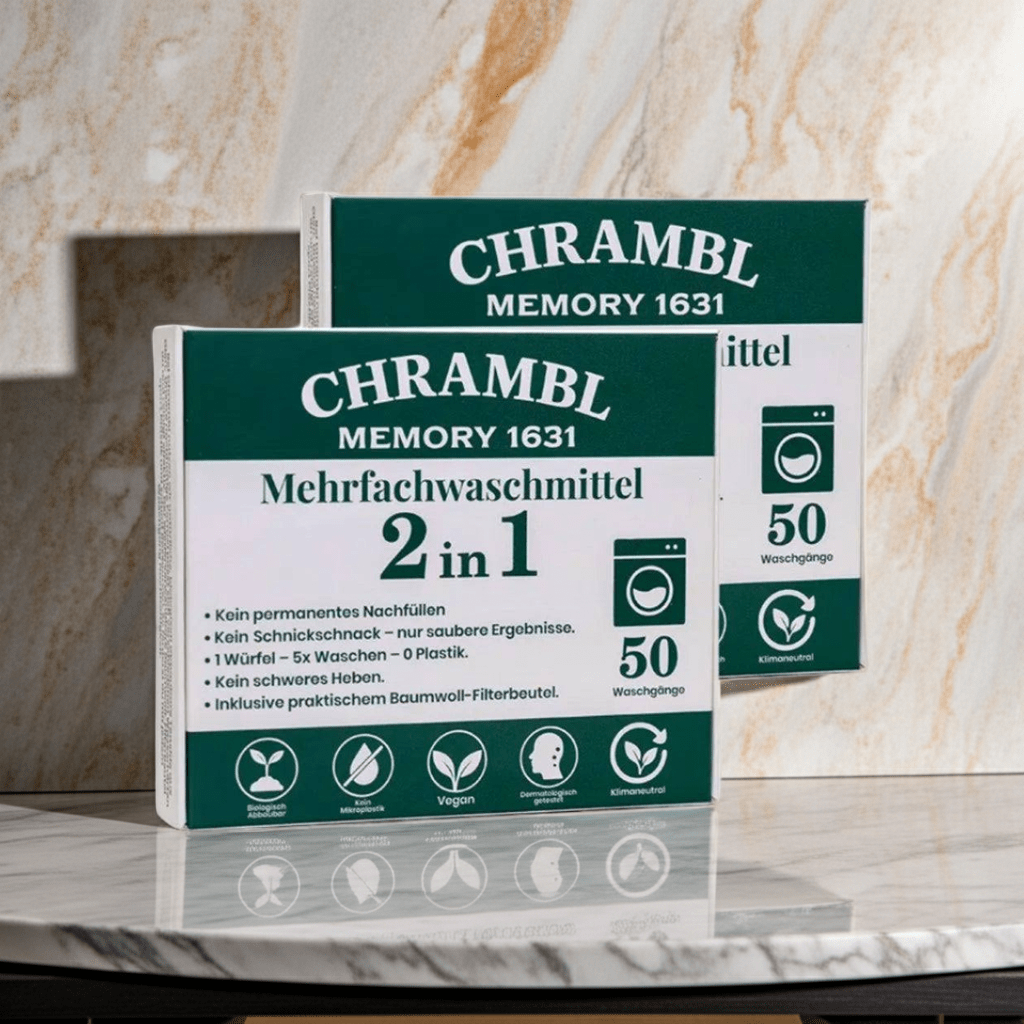 Chrambl® Familienpaket – 100 Waschgänge (inkl. 2 gratis Baumwoll - Filterbeuteln) - Chrambl