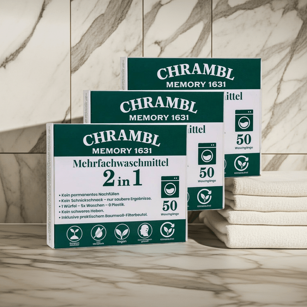 Chrambl® Vorratspaket – 300 Waschgänge (inkl. 6 gratis Baumwoll-Filterbeuteln) - Chrambl