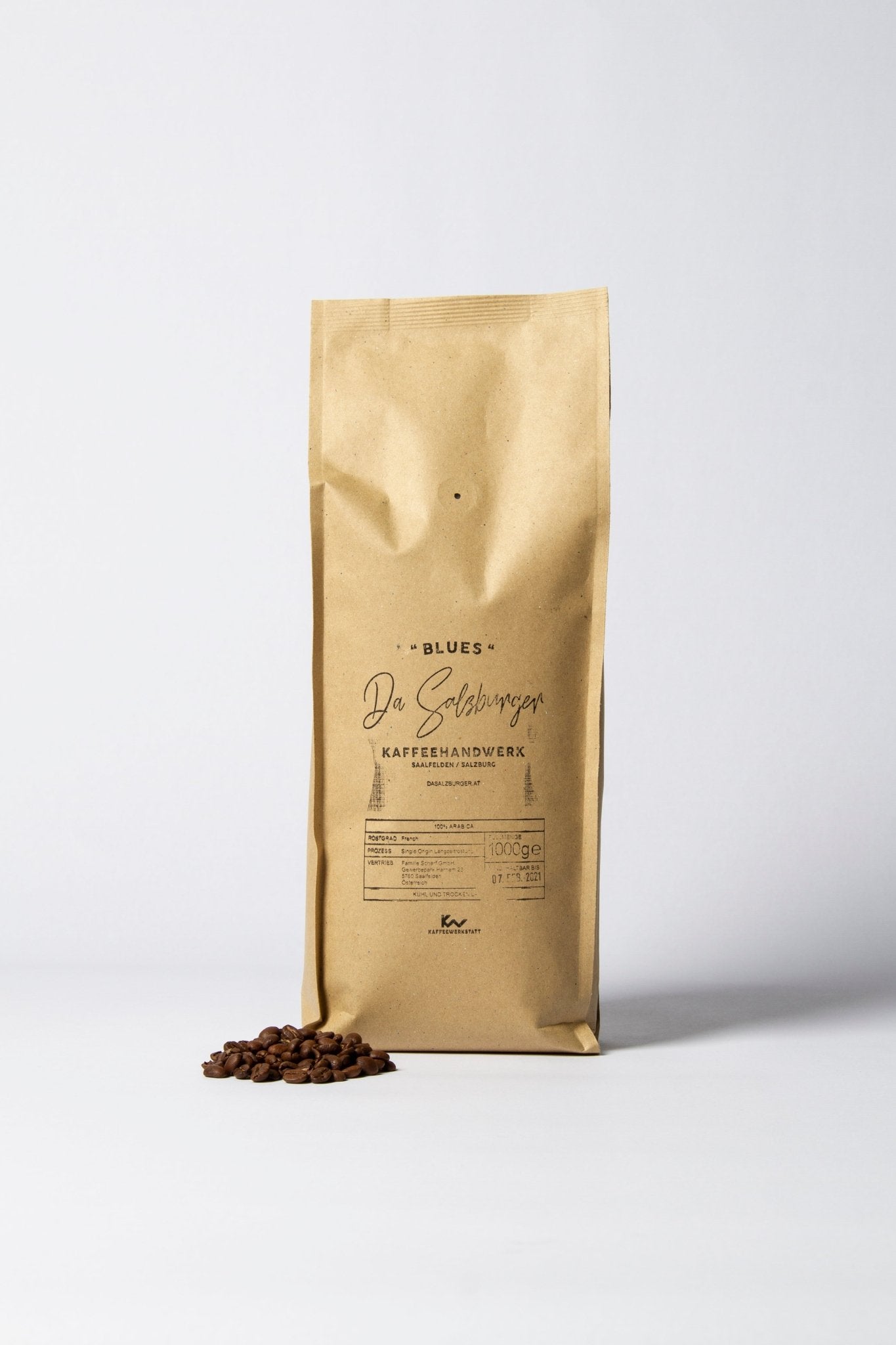 Da Salzburger Kaffee "BLUES" / 100% Arabica / 2er Blend / 1kg - Chrambl