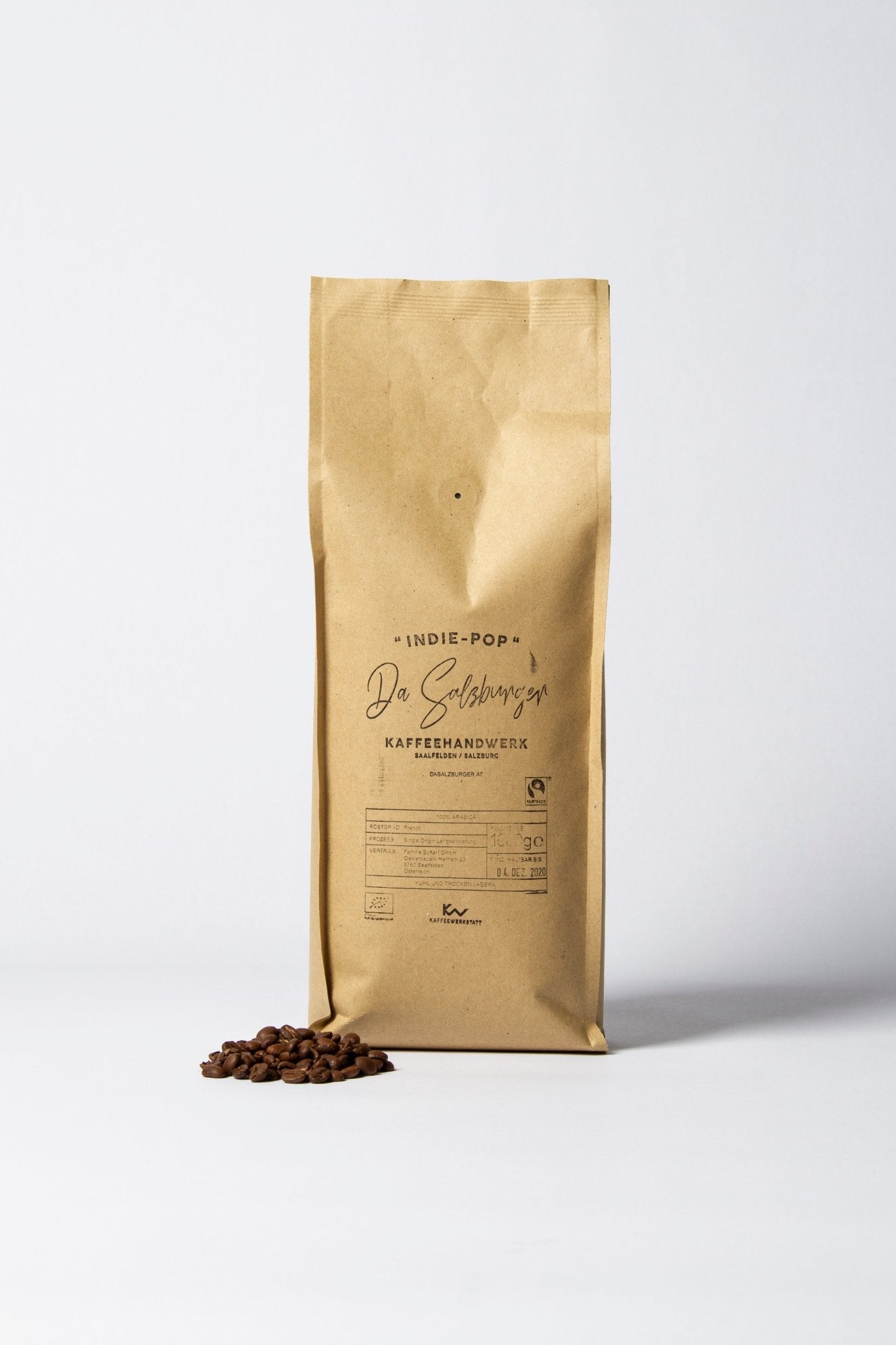 Da Salzburger Kaffee "INDI POP" / Fairtrade & Bio Arabica / 1er Blend / 1kg - Chrambl