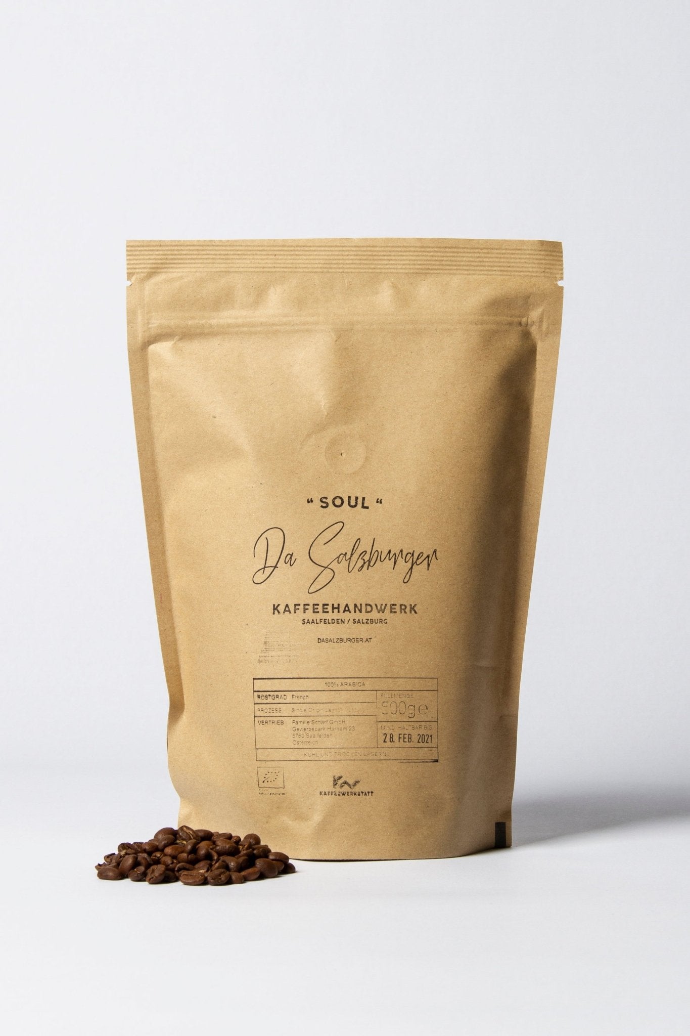 Da Salzburger Kaffee "SOUL" / 100% Bio Arabica / 2er Blend / 500g - Chrambl