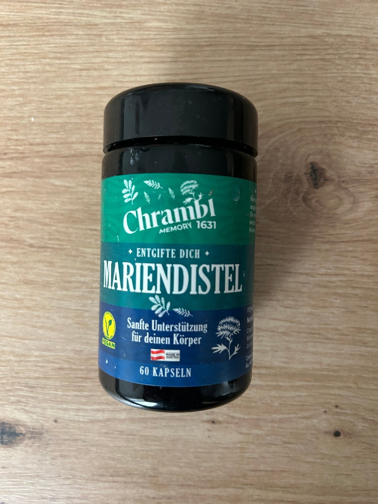 Mariendistel "Entgifte Dich" - 60 Kapseln. Sanfte Unterstützung für deinen Körper - Chrambl